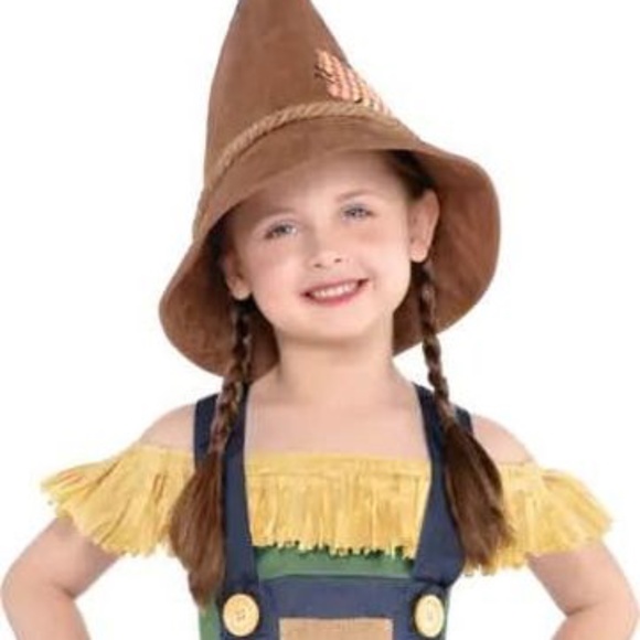 BRAND NEW girl the wizard of oz scarecrow 7 pcs halloween costume size S 4-6 - Picture 1 of 10